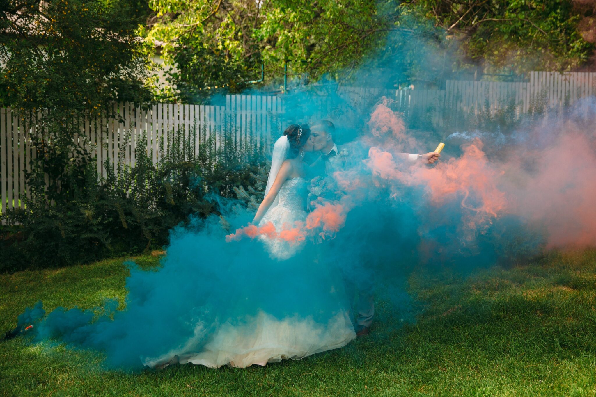 fumigène couleur mariage