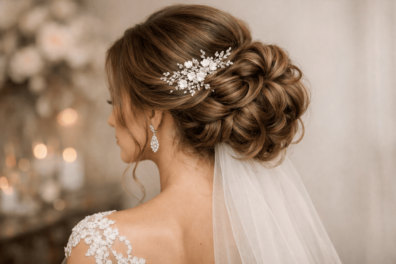 cheveux longs en chignon