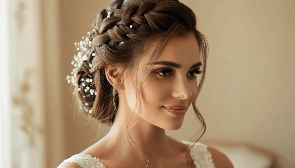 coiffure de mariage de coté