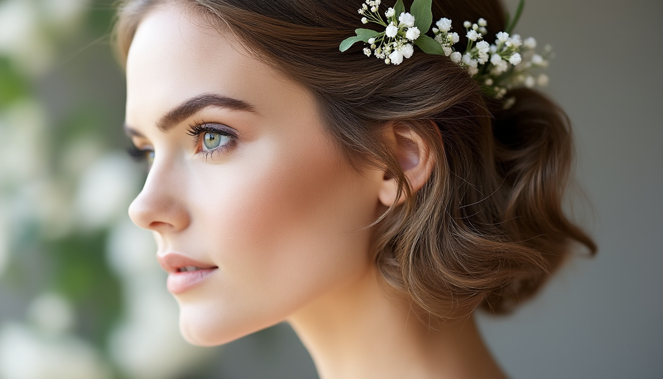 découvrez nos idées de coiffures de mariage pour cheveux courts avec le carré plongeant. inspirez-vous pour une allure élégante et moderne en tant qu’invitée à une cérémonie !