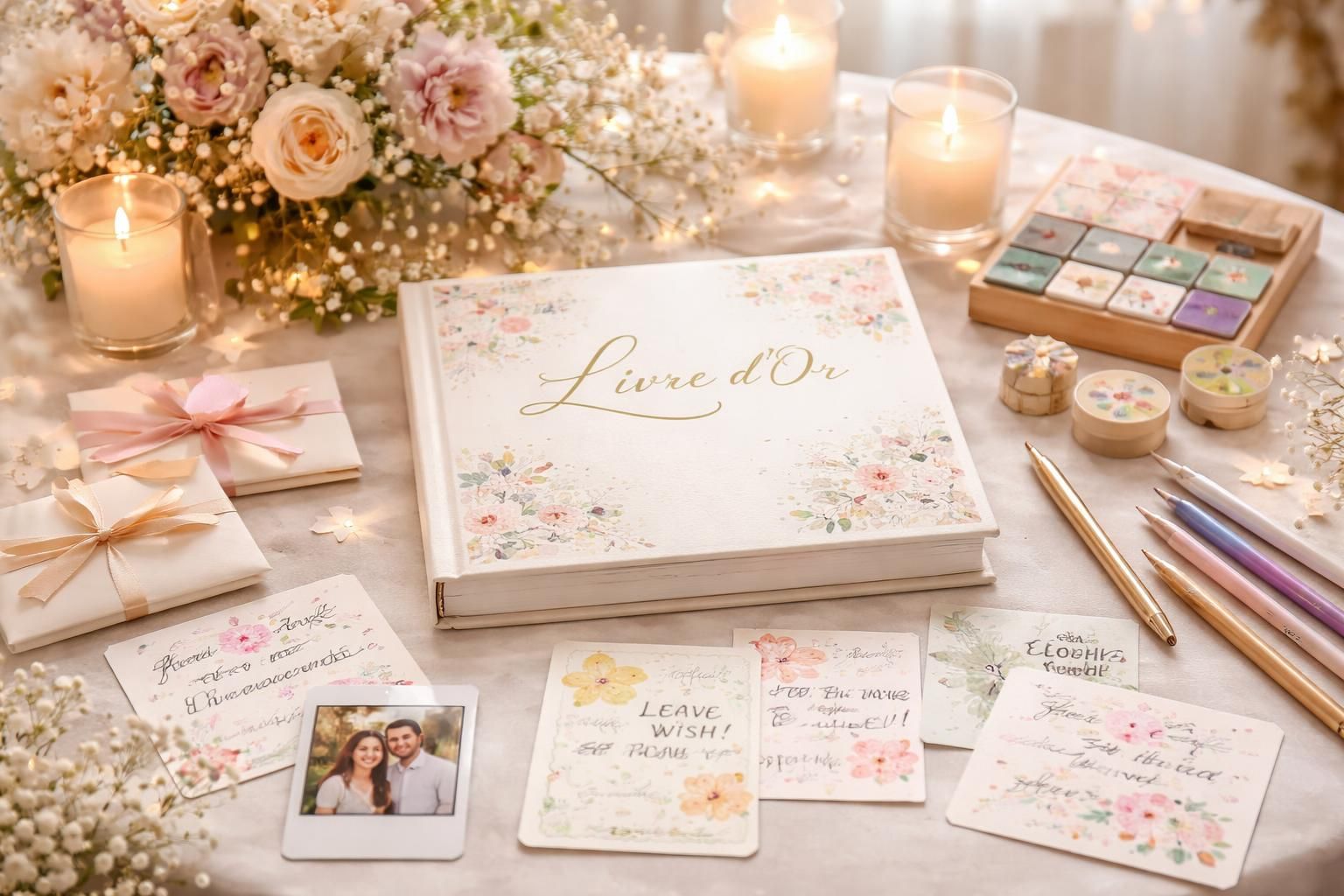 découvrez des idées créatives et originales pour personnaliser le livre d'or de votre mariage, et offrir à vos invités une expérience mémorable.