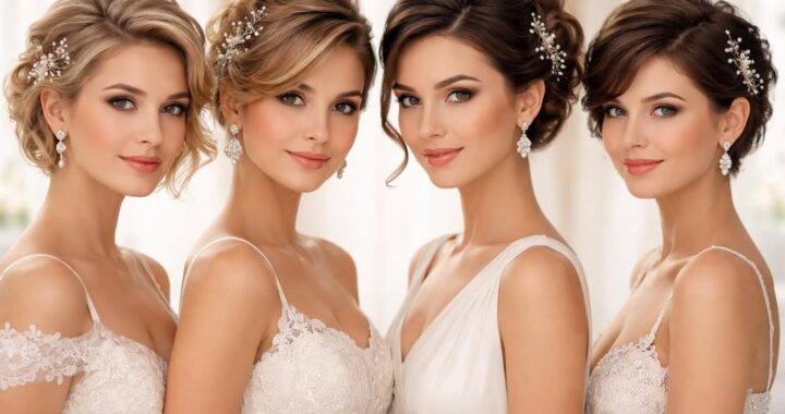 Idées de coiffures pour cheveux courts pour un mariage