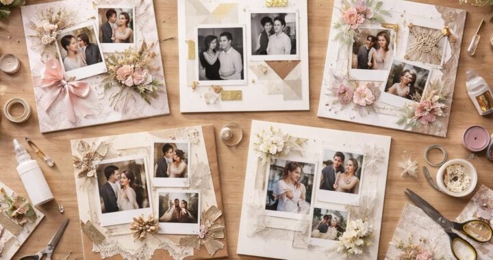 Idées de page de scrapbooking pour un mariage : 5 tendances à adopter
