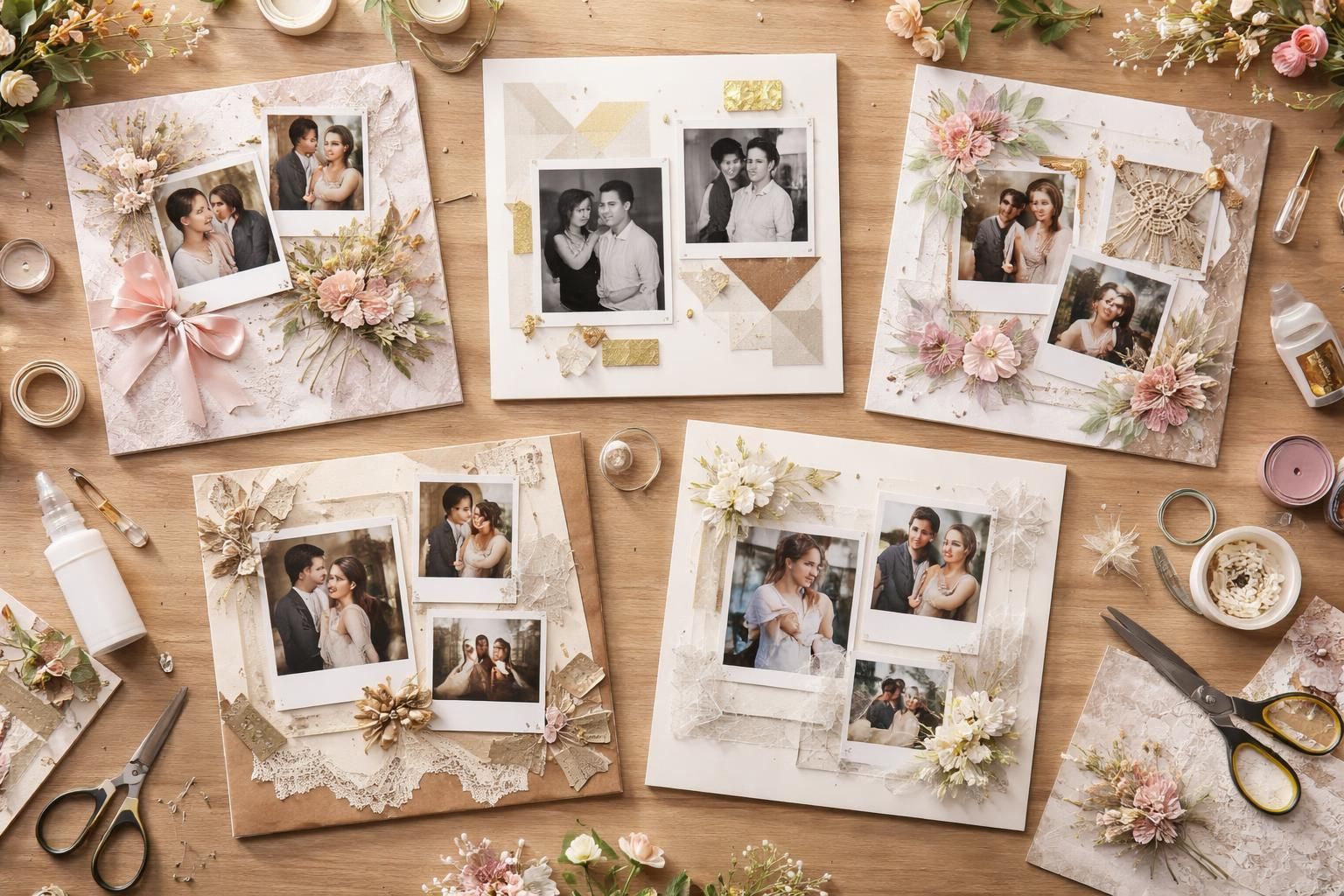 découvrez 5 tendances incontournables de pages de scrapbooking pour sublimer votre album de mariage avec créativité et émotion.