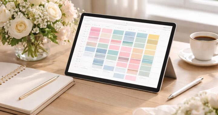 La tablette Windows Surface pour un rétroplanning de mariage ultra carré