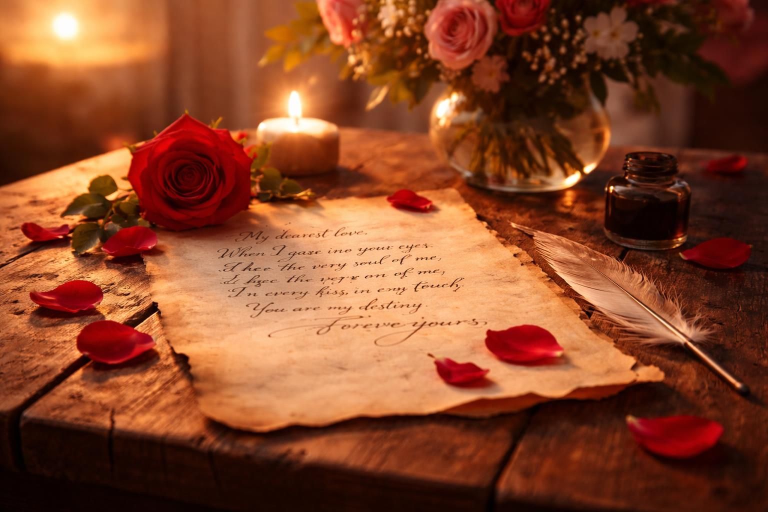 découvrez un poème dédié à l'amour, exprimé avec émotion et beauté à travers des vers passionnés.