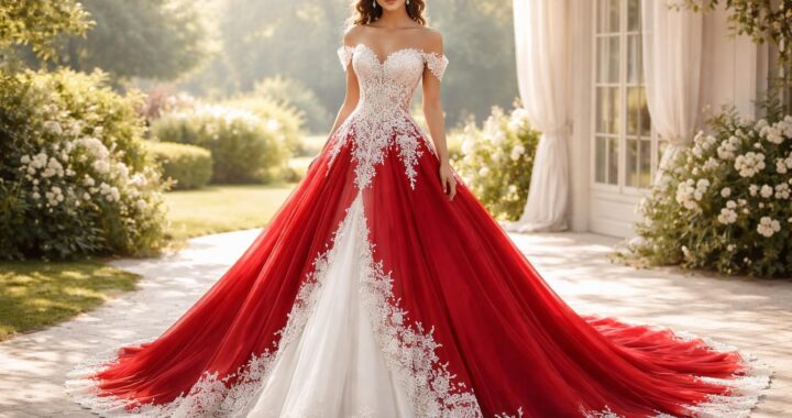 Robe de mariée rouge et blanche : exprimez votre unicité avec audace