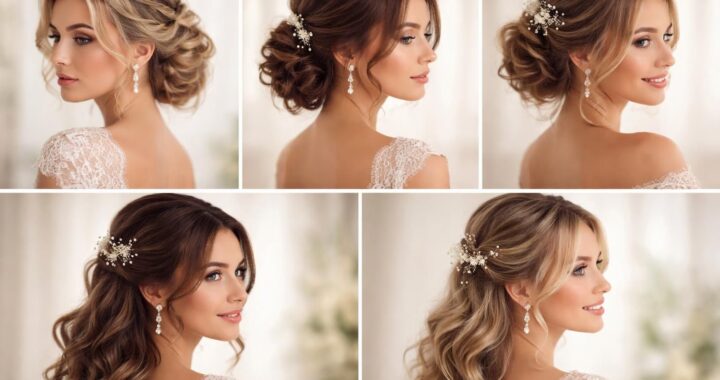 5 modèles de coiffure de mariage sur cheveux mi-longs à réaliser soi-même
