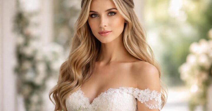 Coiffure mariage en vogue : longues mèches lâchées et élégance naturelle