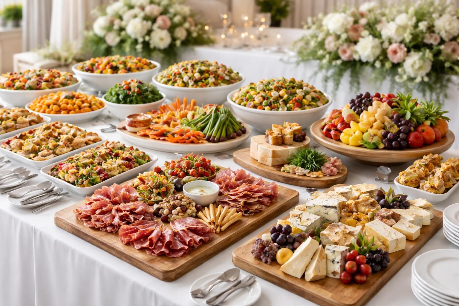 découvrez comment calculer la bonne quantité de nourriture pour un buffet froid de 50 personnes lors d'un mariage afin d'éviter le gaspillage et satisfaire tous vos invités.