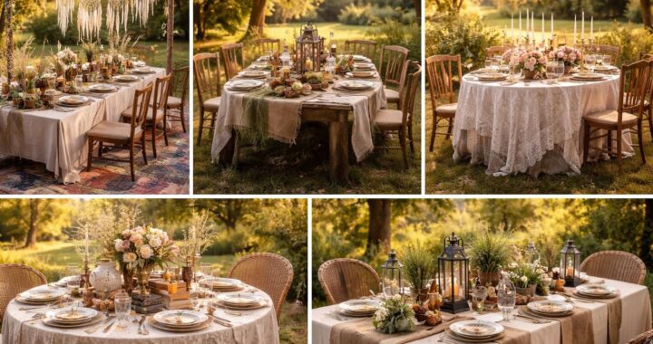 5 thèmes de table pour un mariage champêtre qui émerveilleront vos invités