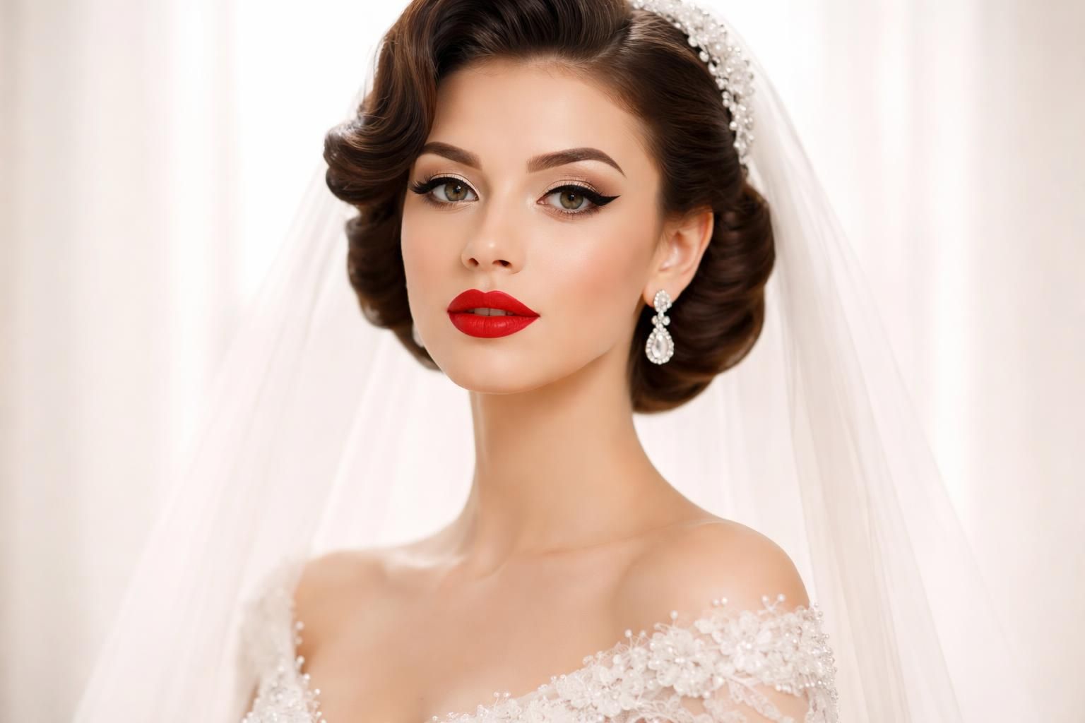 découvrez notre guide complet pour un maquillage rétro de mariage parfait : des lèvres glamour, un liner précis et une tenue longue durée pour sublimer votre journée spéciale.