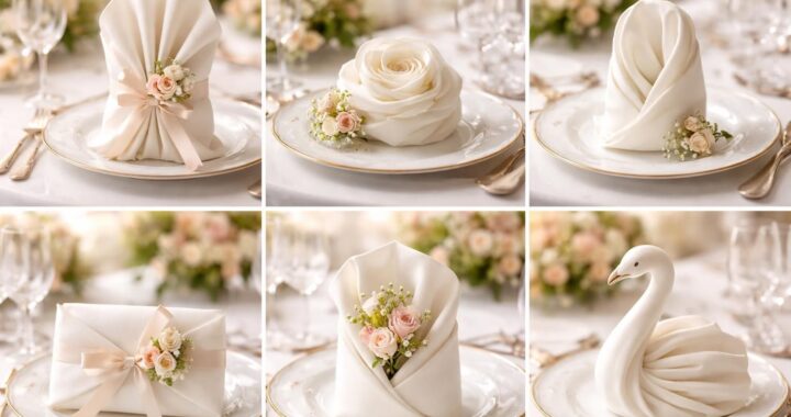 Top 5 des techniques de pliage de serviettes pour un mariage chic