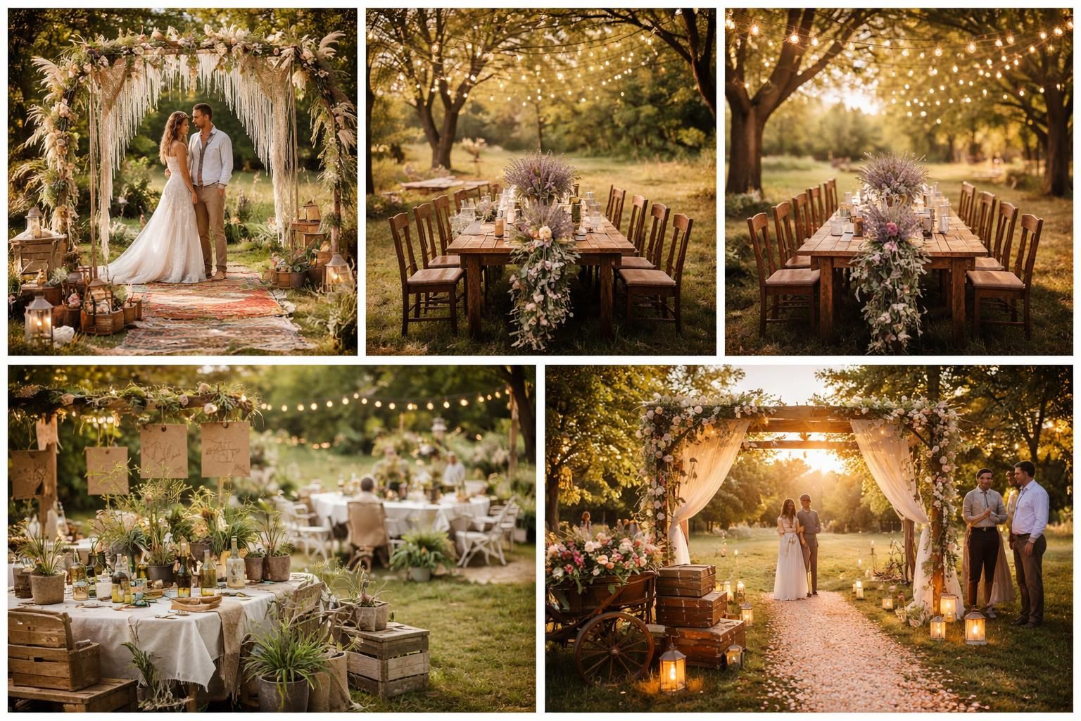découvrez 5 idées originales de thèmes de mariage champêtre pour une célébration authentique et romantique de votre amour dans un cadre naturel et bucolique.
