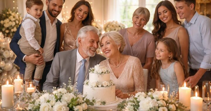 Célébration des 40 ans de mariage en famille