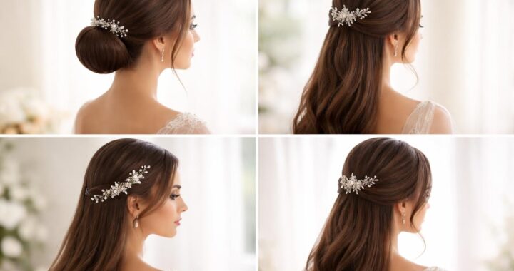 Idées coiffures mariée pour sublimer cheveux lisses
