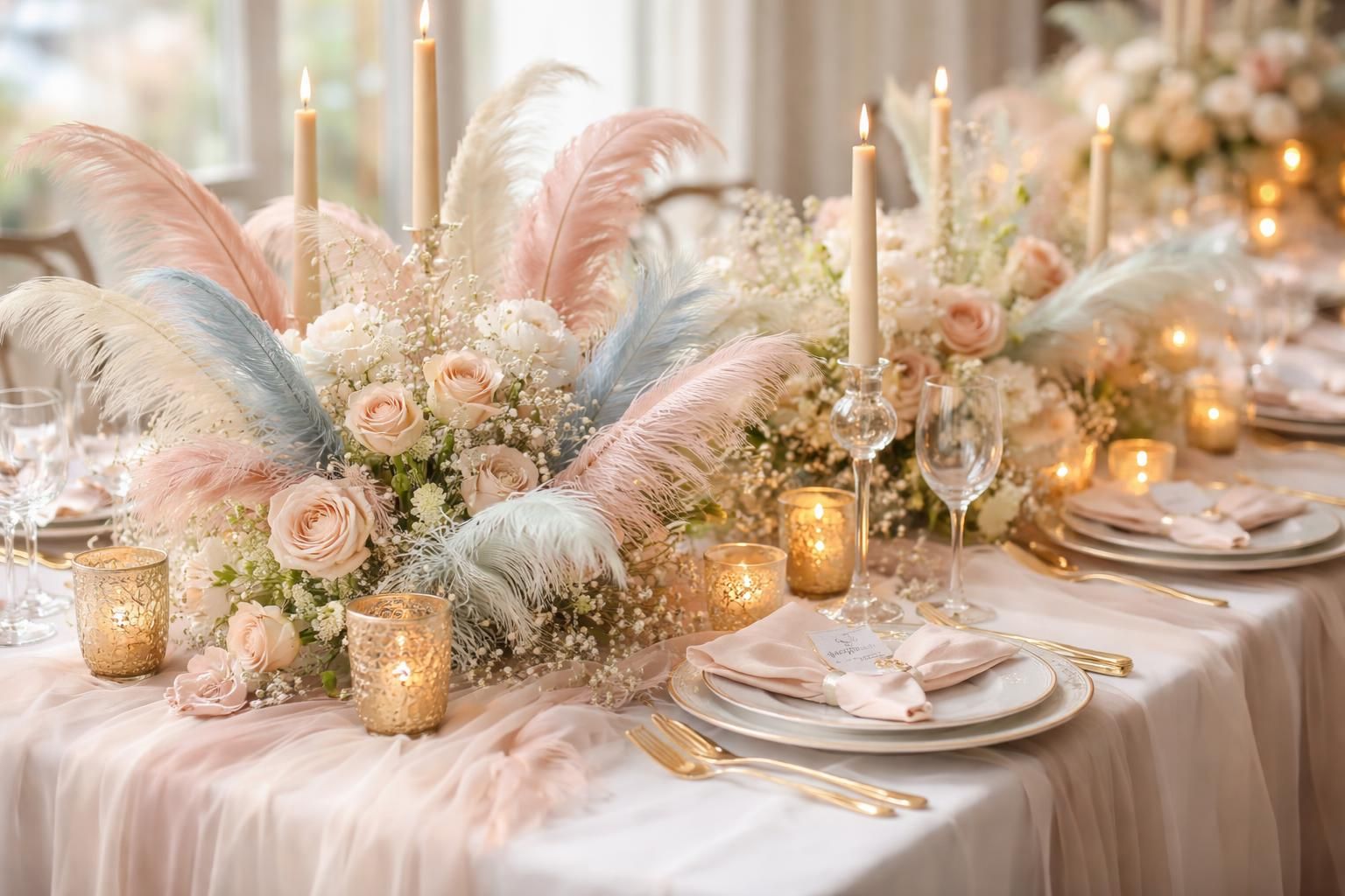 découvrez comment marier vos couleurs avec des plumes pour créer une décoration de table de mariage originale et élégante, qui surprendra vos invités.