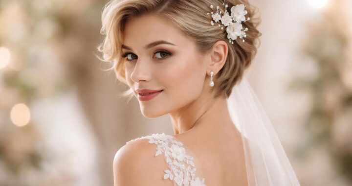 Coiffure de mariage : styles chics pour cheveux courts