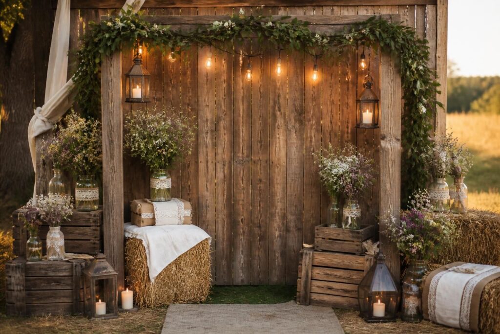 découvrez comment créer un décor de photobooth rustique pour votre mariage avec des idées charmantes et faciles à réaliser, pour des souvenirs inoubliables.