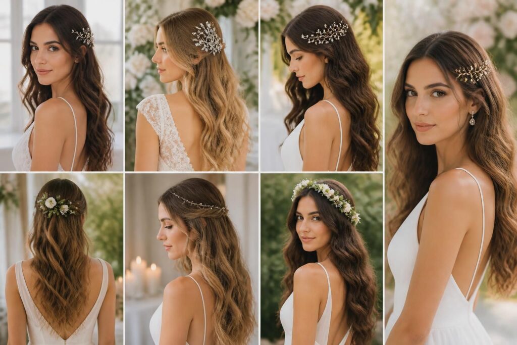 découvrez des inspirations de coiffures de mariage sur cheveux détachés, parfaites pour la mariée moderne qui souhaite un look naturel et élégant le jour j.