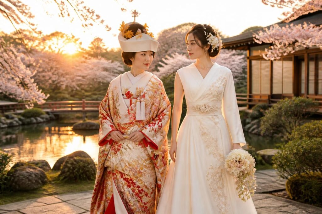 découvrez les robes de mariage japonaises, où tradition ancestrale et modernité s'entrelacent pour créer des tenues uniques et élégantes, parfaites pour célébrer votre jour spécial.