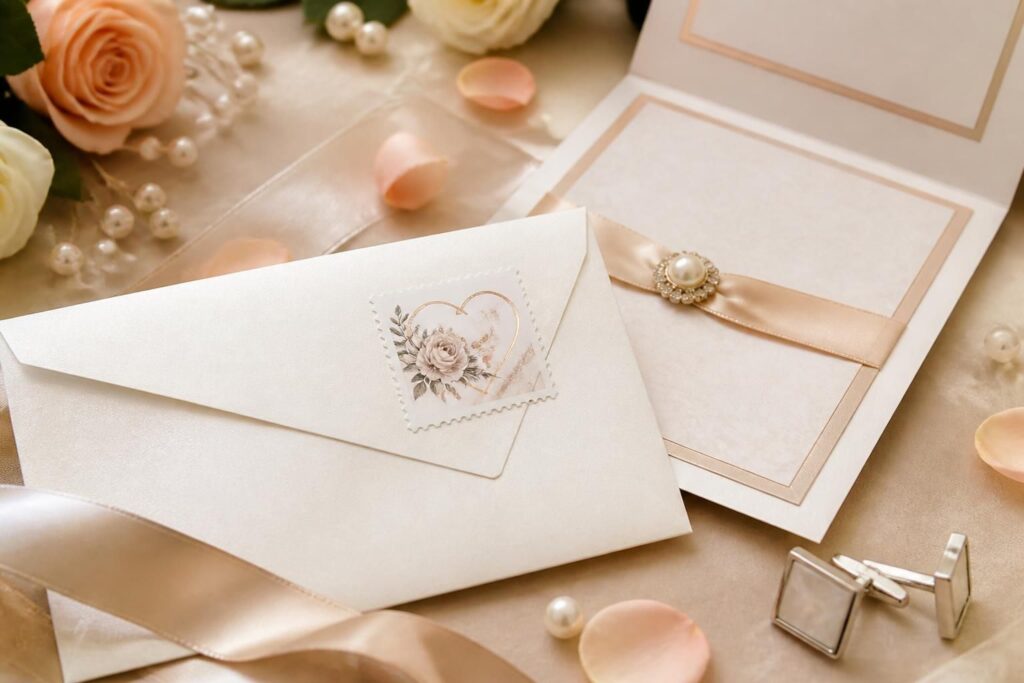 découvrez comment les timbres-poste personnalisés ajoutent une touche unique et élégante à votre mariage, en rendant vos invitations inoubliables et mémorables.