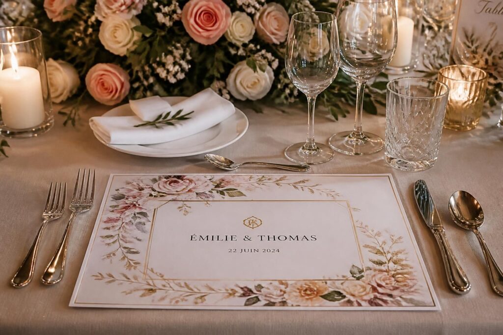 découvrez comment un set de table de mariage à imprimer peut transformer votre réception en ajoutant une touche personnalisée, élégante et pratique à votre décor, tout en facilitant l'organisation de votre événement.